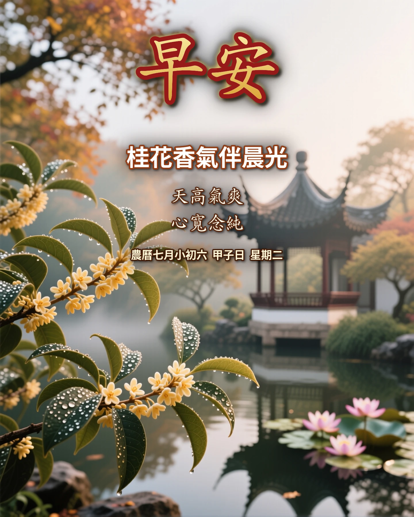 早安 桂花香氣伴晨光