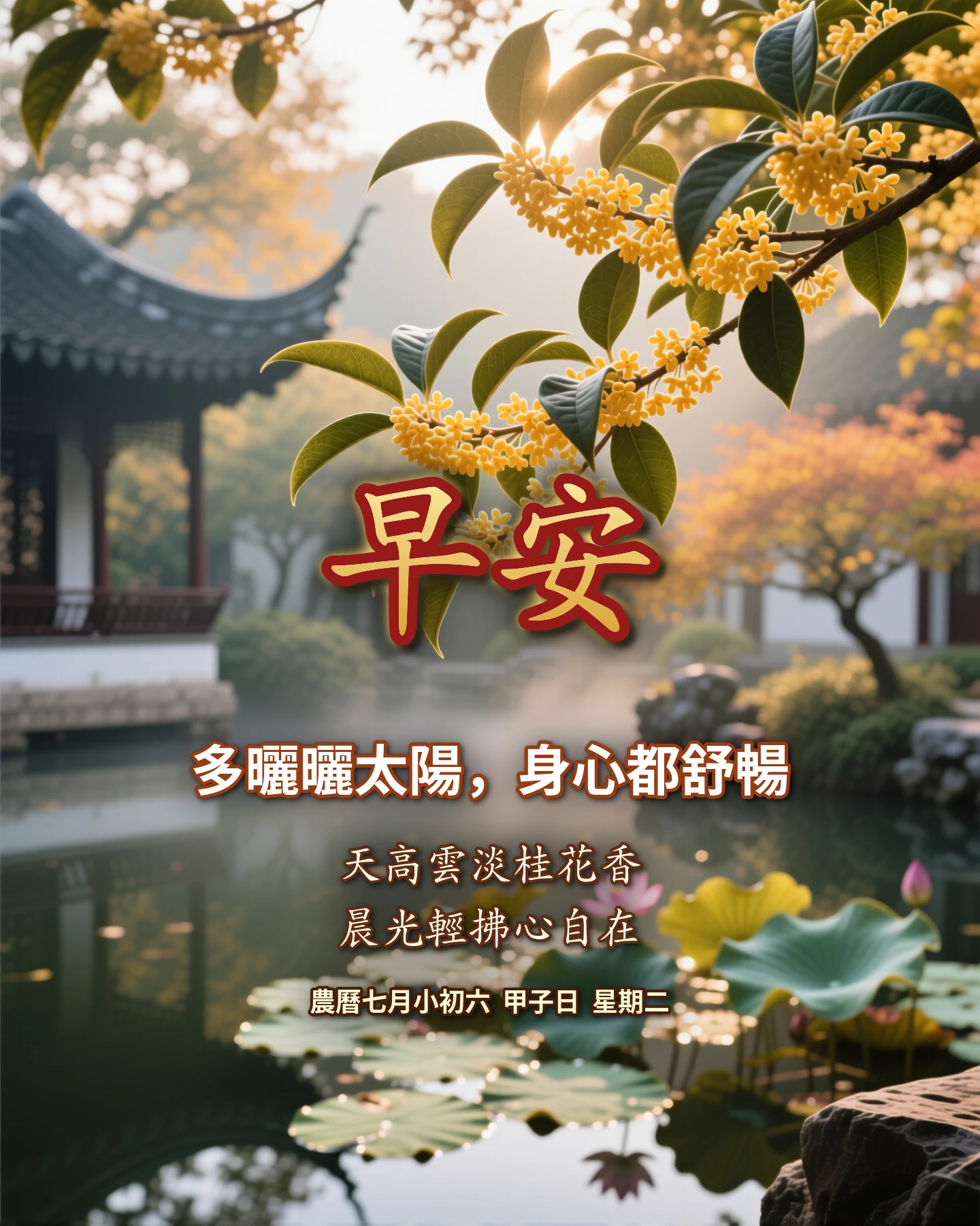 早安 多曬曬太陽，身心都舒暢